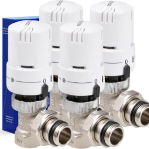 VANCOCO Robinet thermostatique 4 pièces 1/2" blanc