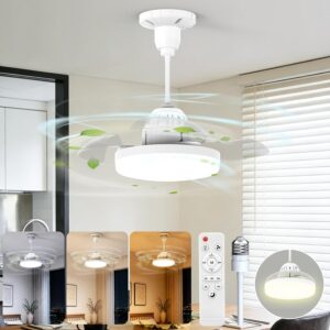 GOODEA Ventilateur Plafond 40cm Silencieux avec Lumière