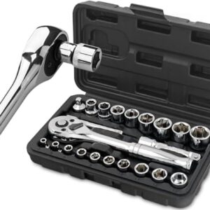 Hi-Spec Jeu de douilles métriques 22 pces 1/4” & 3/8”