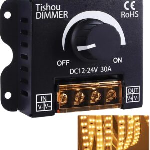 Variateur LED 12/24V 30A PWM avec bouton - EuSupNova