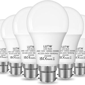 Ampoule LED A60 12W Blanc Chaud 3000K - Lot de 6