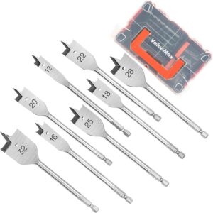 ValueMax Kit 8 Mèches Bois + Accessoires - Acier Carbone