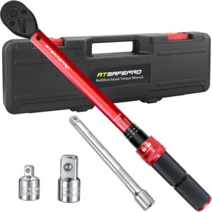 ATsafepro Clé dynamométrique 3/8" 5-60 Nm avec accessoires