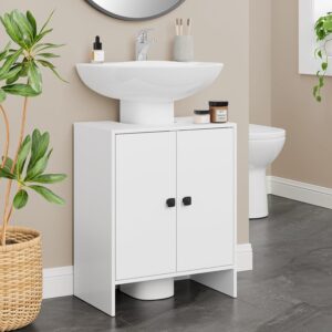 RRX Meuble sous lavabo 48x30x60 cm blanc 2 portes