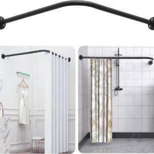 Tringle à rideau de douche L Forme Inox ABtool 60-101 cm