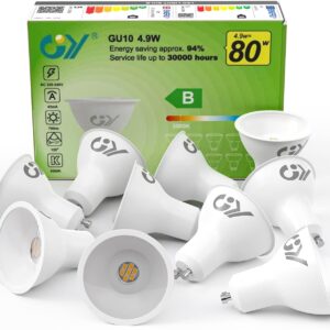 GY Ampoules LED GU10 4.9W - 80W Équivalent, 780LM, 3000K