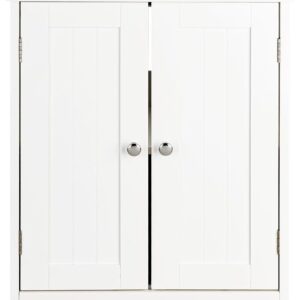Meuble sous lavabo blanc rustique 50/60 cm - Shelfmade