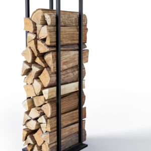 Range-bûches vertical vounot® 33x33x112cm noir