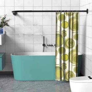 Tringle rideau douche angle extensible noir