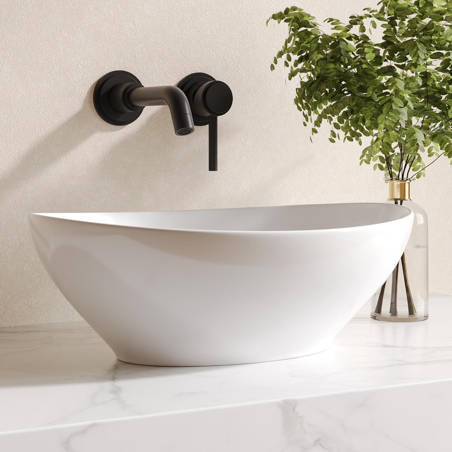 DeerValley Lavabo Ovale Céramique 40,5 cm - Blanc