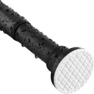 Tringle douche télescopique 70-255cm noir acier inoxydable