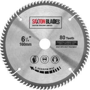 Lame scie circulaire Saxton TCT 160x20mm 80T bois