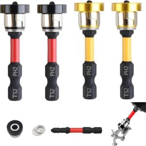 Lot 4 embouts PH2 magnétiques 1/4" 50mm pour placo