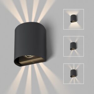Applique murale LED noire IP65 réglable 6W auralab