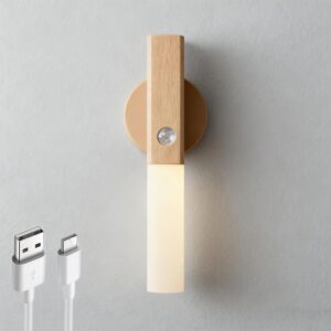 Applique murale bois rechargeable détecteur mouvement