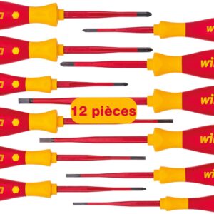 Wiha Jeu de 12 tournevis isolés SoftFinish slimFix