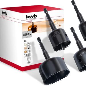 Set de 4 scies cloches KWB Ø 26-52 mm