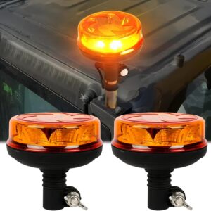 Gyrophare LED Orange 12V-24V, 2PCS - IP67 Étanche