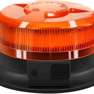 Antom Gyrophare LED 12V-24V Rechargeable Orange - 9 Modes