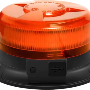 Dinfu Gyrophare LED 12V sans fil - Jaune stroboscopique 24V