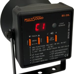 MultiSound BS-20L Répulsif Sonore Anti-Oiseaux | Protection Pro 1ha