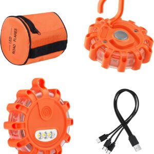 Gyrophare LED AK – Clignotant d'urgence rechargeable 2 pc