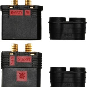 HTLNUZD QS8-S Connecteur batterie 180A plaqué or (1 paire) noir