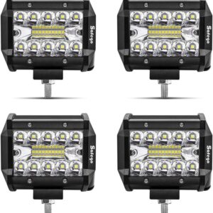 Safego Projecteur LED 60W 4" - Barre étanche IP67