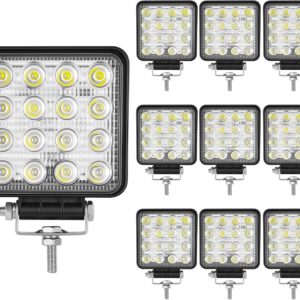 Lot de 10 phares LED 48W 12V-24V pour 4x4 & véhicules