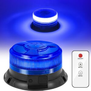 Dinfu Gyrophare Bleu Sans Fil 12V + Télécommande