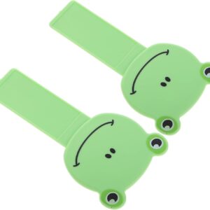 Lot de 2 poignées adhésives toilettes vertes motif vache