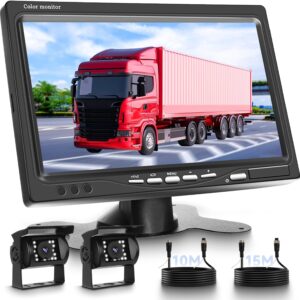 Kit 2 caméras recul LCD 7" Rimoody IP68 12V-24V