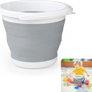 Seau pliable 3L gris - TUKNN, portable et polyvalent