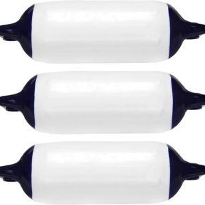 Lot 3 piquets d'ancrage gonflables 4,5x16 cm blanc-bleu