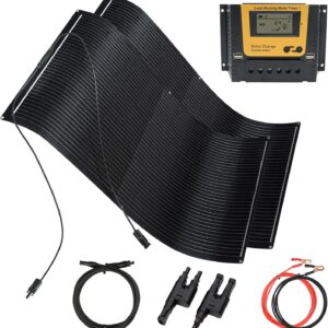 Lot 2 panneaux solaires flexibles 150W avec contrôleur 30A