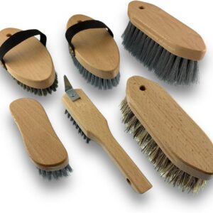 Kit pansage cheval 6 brosses premium Kibros