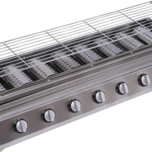 Barbecue gaz pro 6/8 brûleurs, acier inoxydable