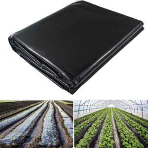 Bâche noire agricole 2m x 6m - Film serre polyéthylène 4 mil