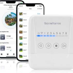 Programmateur Arrosage WiFi 8 Zones Snowtaros