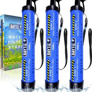 BAYTIZ Paille Filtrante x3 – Purifie Eau en Randonnée