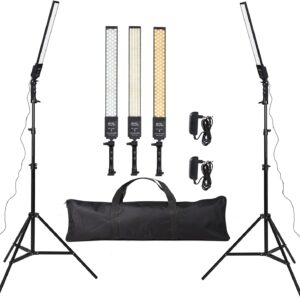 Kit éclairage LED studio 24W 3200K-5500K + trépied inclus