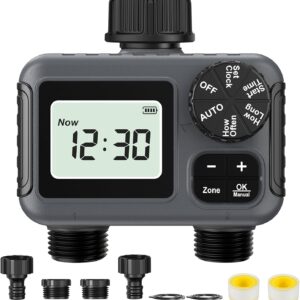 Minuterie arrosage 2 zones avec report pluie - Fizzyo