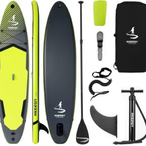 Stand Up Paddle Gonflable 11' - Noir & Jaune | WKERSIY