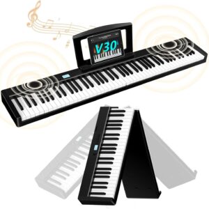 TERENCE Piano Numérique 88 Touches Pliable Bluetooth MIDI