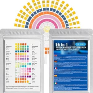 Lot de 25 bandelettes test aquarium 16 en 1