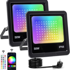 Projecteur LED RGB 50W Étanche IP66 - Eleganted