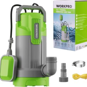 WORKPRO Pompe relevage 700 W 17000 L/h eaux propres/chargées
