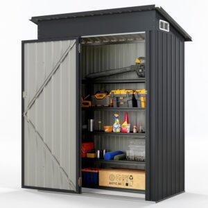 Abri de jardin GOPLUS 1,02m² - Métal galvanisé anti-rouille