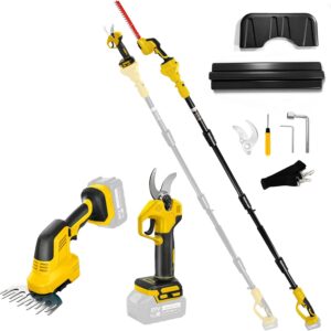Taille-haie & sécateur 5-en-1 DeWalt 20V – Manche télescopique 4,5m