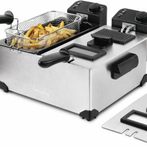 H.Koenig DFX600 Friteuse double bac 6L inox 3600W